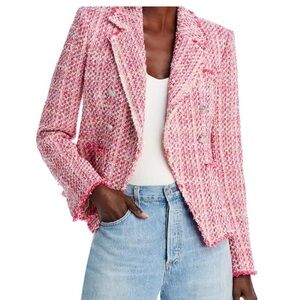 LoveShackFancy Pink Tweed Blazer
